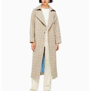 Topshop trench coat in check